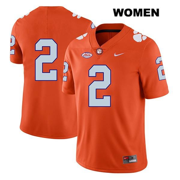 Women's Clemson Tigers #2 Frank Ladson Jr. Stitched Orange Legend Authentic Nike No Name NCAA College Football Jersey NCS5246DB